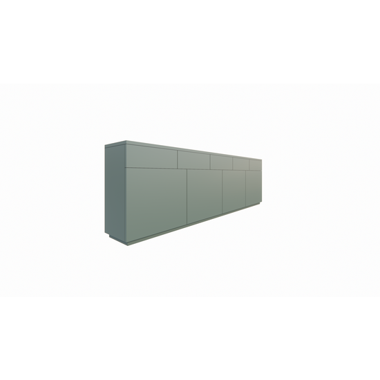 123schrank Cosenza Sideboard - 300x40x90H cm - Schubladen und Türen mit Push-to-Open-Funktion