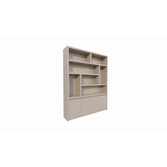 123schrank Kommode Calvert - 200x40x253H cm - grifflose Griffe - schwebendes Untergestell - schlankes Design