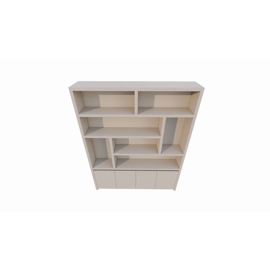 123schrank Kommode Calvert - 200x40x253H cm - grifflose Griffe - schwebendes Untergestell - schlankes Design