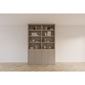123schrank Regal Pavia - 210x40x310H cm - offene Regale - Schubladen und Türen zum Aufschieben