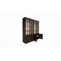 123schrank Buffet/Vitrine Gibraltar - 240x50x225H cm - Stahltüren - Standard OHNE Beleuchtung