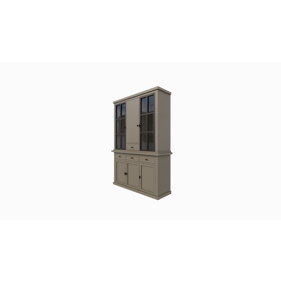 123schrank Buffetschrank Montana 07 - 145x46x220H cm - geschlossene Tür und Stahltüren