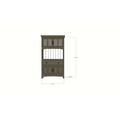123schrank Buffetschrank Pia - 120x40x230H cm - auf Füßen - 1 offenes Fach - 1 Soft-Close-Schublade - 4 Flügeltüren