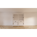 123schrank Buffetschrank Zanthus - 200x50x230H cm - runde Beine - Schiebetüren - Soft-Close-Schubladen
