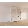 123schrank Buffetschrank Zanthus - 200x50x230H cm - runde Beine - Schiebetüren - Soft-Close-Schubladen