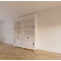 123schrank Buffetschrank Zanthus - 200x50x230H cm - runde Beine - Schiebetüren - Soft-Close-Schubladen