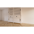 123schrank Buffetschrank Zanthus - 200x50x230H cm - runde Beine - Schiebetüren - Soft-Close-Schubladen