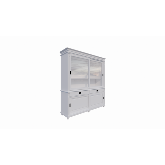 123schrank Buffetschrank Zanthus - 200x50x230H cm - runde Beine - Schiebetüren - Soft-Close-Schubladen