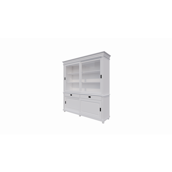 123schrank Buffetschrank Zanthus - 200x50x230H cm - runde Beine - Schiebetüren - Soft-Close-Schubladen