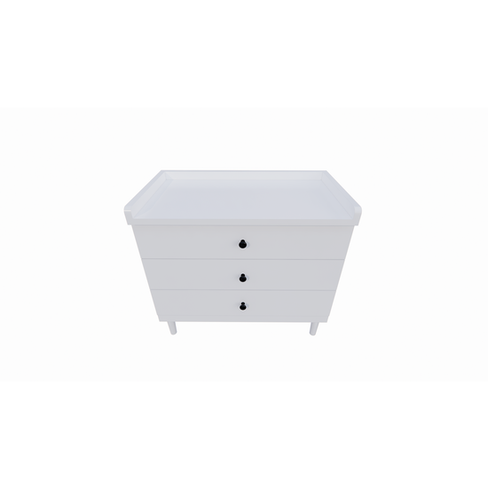 123schrank Kommode Jundah - 100x55x90H cm - 3 Soft-Close-Schubladen - auf Beinen