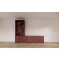 123schrank Lizard TV-Sideboard - 300x40x240H cm - Fächerschrank - Push-to-open-Türen - Push-to-open-Schublade - elegante Ausführung