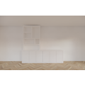 123schrank Royan TV-Sideboard - 275x30/45x255H cm - 6 Push-to-open-Türen - Facheinteilung - schlichte Ausführung
