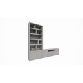 123schrank Kommode Rennes - 300x40x240H cm - Schubladen mit Push-to-Open - Türen mit Push-to-Open - offene Einlegeböden - schlichte Ausführung
