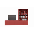 123schrank TV-Sideboard mit Fach Limoges - 350x40x240H cm - offene Fächer - Push-to-Open-Türen - Soft-Close-Schublade - 5cm Fachbodenstärke - schlichte Ausführung