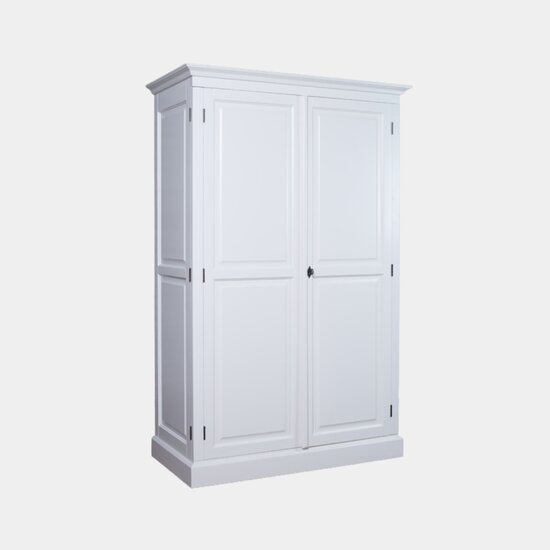 123schrank Computerschrank Roma - 120x60x190H cm - ausziehbarer Fachboden - 2 geschlossene Flügeltüren - verstellbarer oberer Fachboden