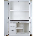 123schrank Computerschrank Roma - 120x60x190H cm - ausziehbarer Fachboden - 2 geschlossene Flügeltüren - verstellbarer oberer Fachboden