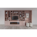 123schrank TV-/Bürofachschrank Viterbo mit Kamin - 460x40x255H cm - 5cm Fachbodenstärke - PREIS AUF ANFRAGE