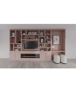 TV-/Bürofachschrank Viterbo mit Kamin - 460cm - PREIS AUF ANFRAGE