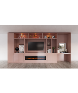 TV-/Bürofachschrank Narni mit Kamin 535cm - PREIS AUF ANFRAGE
