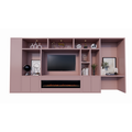 123schrank TV-/Bürofachschrank Narni mit Kamin 535x45x255H cm - 5cm Fachbodenstärke - PREIS AUF ANFRAGE