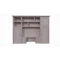 123schrank Schreibtischschrank Mondovi - 400x40x300H cm - 4 Soft-Close-Schubladen - 4 Flügeltüren - 6 offene Fächer - PREIS AUF ANFRAGE