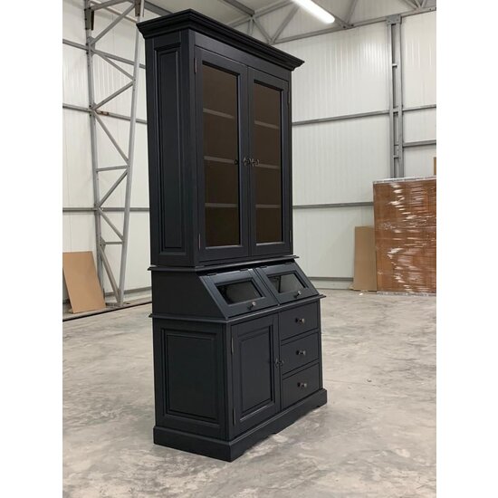 123schrank Grutterschrank Porto Marie - 110x52x220H cm - 3 Flügeltüren - 2 Klappen - 3 Soft-Close-Schubladen