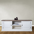 123schrank TV-Sideboard Sara 08 - 170x46x60H cm - Eichenplatte - 2 geschlossene Flügeltüren - offenes Mittelfach - mit Kabeldurchlass