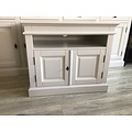 123schrank Rimini TV Sideboard - 90x50x75H cm - offenes Fach - 2 geschlossene Flügeltüren - mit Kabeldurchlass