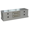 123schrank TV-Sideboard Lin 04 - 160x50x50H cm - 4 Schubladen - offenes Mittelfach - mit Kabeldurchlass - optional vergraute Platte