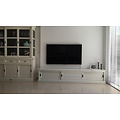 123schrank TV-Sideboard Lin 05 - 180x50x50H cm - 3 Schiebetüren - mit Kabeldurchlass - optional vergraute Platte