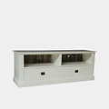 123schrank Miss 02 TV-Sideboard - 160x46x60H cm - 2 offene Fächer - 2 Schubladen - mit Kabelloch