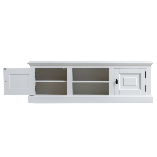 123schrank Privates TV-Sideboard - 150x50x50H cm - 2 geschlossene Flügeltüren - offenes Fach mit Kabeldurchlass