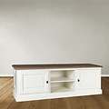 123schrank Vienna TV Sideboard - 180x50x60H cm - mit Eiche - 2 Flügeltüren - offenes Mittelfach