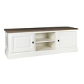 123schrank Vienna TV Sideboard - 180x50x60H cm - mit Eiche - 2 Flügeltüren - offenes Mittelfach