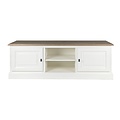 123schrank Vienna TV Sideboard - 180x50x60H cm - mit Eiche - 2 Flügeltüren - offenes Mittelfach