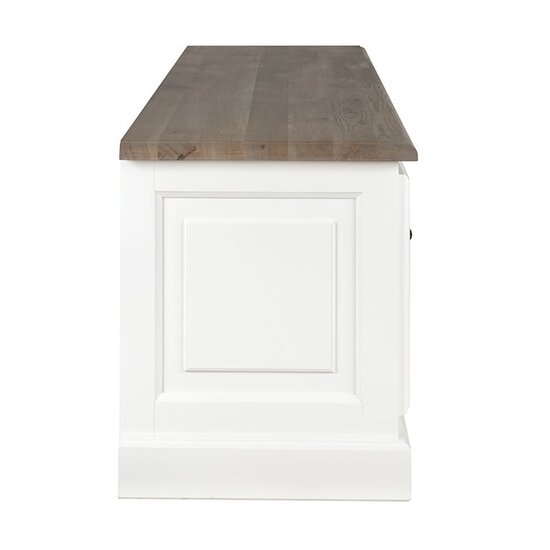 123schrank Vienna TV Sideboard - 180x50x60H cm - mit Eiche - 2 Flügeltüren - offenes Mittelfach