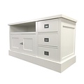 123schrank TV-Sideboard Island 06 - 125x50x65H cm - 3 Schubladen - 2 Flügeltüren - mit TV-Kabelloch