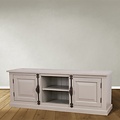 123schrank Puglia TV Sideboard - 160x46x60H cm - mit Spanjolette Verschluss - 2 geschlossene Türen - offenes Fach in der Mitte - mit Loch für Kabel