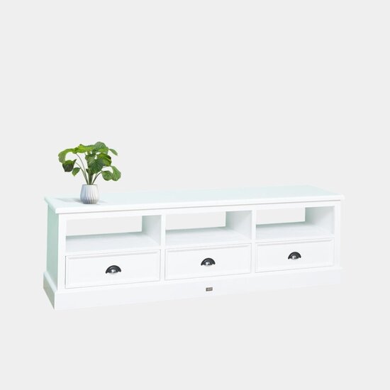 123schrank Tv-Sideboard Maastricht - 180x45x55H cm - 3 offene Fächer - 3 Soft-Close-Schubladen