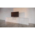 123schrank Benniras TV-Sideboard - 250x40x50H cm - 5 push-to-open Türen - offenes Mittelfach - schlankes Design