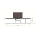 123schrank Benniras TV-Sideboard - 250x40x50H cm - 5 push-to-open Türen - offenes Mittelfach - schlankes Design