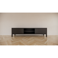 123schrank TV-Sideboard Tomar - 220x40x40H cm - auf Füßen - 2 push-to-open Türen - 2 offene Fächer - schlichtes Design