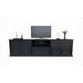 123schrank TV-Sideboard Amalfi - 220x40x60H cm - 4 grifflose Push-to-open-Türen - 1 Push-to-open-Schublade - schlichtes Design