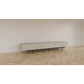 123schrank TV-Sideboard Perula - 250x45x40H cm - untere Ausführung aus schwarzem Stahl - Schubladen mit Push-to-Open-Funktion