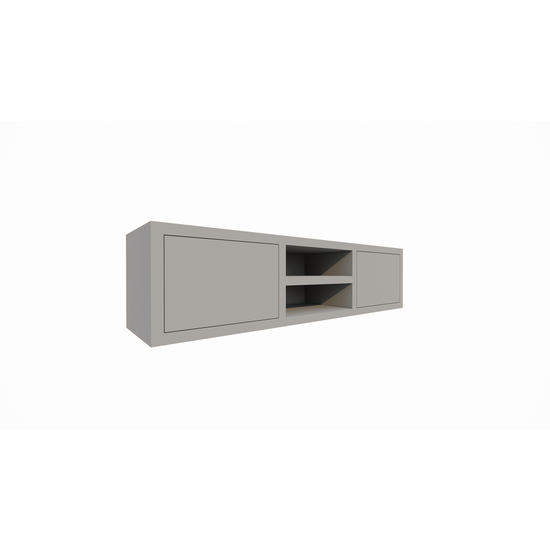 123schrank Dax TV-Sideboard - 160x40x40H cm - push-to-open Türen - 2 offene Fächer - 4cm Fachbodenstärke