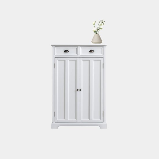 123schrank Mädchenschrank Amsterdam - 90x40x135H cm - 2 Schubladen - 2 Flügeltüren