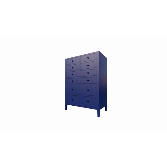 123schrank Cobar Mädchenkleiderschrank - 100x55x140cm - 8 Soft-Close-Schubladen - auf Beinen