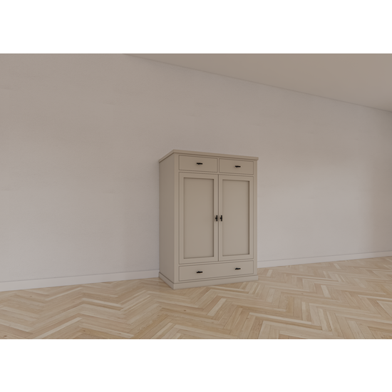 123schrank Mädchenkleiderschrank Montana 06 -100x53x140H cm - Soft-Close-Schubladen - 2 Flügeltüren