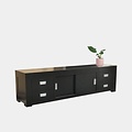 123schrank TV-Sideboard Hawai 04 - 200x45x55H cm - schlankes Design - 4 Soft-Close-Schubladen - 2 Schiebetüren - mit Kabeldurchlass