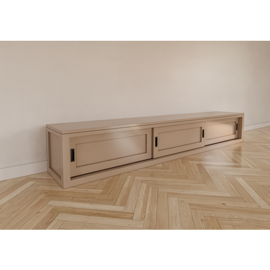 123schrank TV-Sideboard Medellin - 300x40x40 - 3 Schiebetüren - schlichtes Design